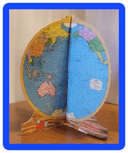 1940er Plano - Kugel Glob, H.M. Gousha Company, 1940 besetztes Frankreich und NORWEGEN - Bild 1 von 13