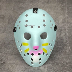Blue Halloween Freddy Jason Mask Scary Hockey Party Mask Friday 13th Full Mask - Picture 1 of 5