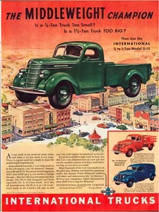 Print Ad International Trucks 1939 Full Page Large Magazine 10.5"x13.5" - Picture 1 of 1