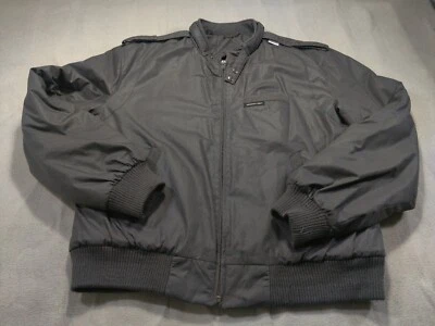 Vintage Members Only Jacket Mens 42 Gray Bomber Windbreaker Moto Racer - Image 1 of 4