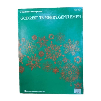 Piano Sheet Music Come Rest Ye Merry Gentlemen Christmas Holiday Carol Solo New - Image 1 of 3
