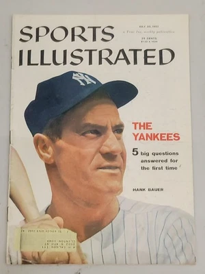 NEW YORK YANKEES SPORTS ILLUSTRATED 1957 HANK BAUER BASEBALL - Image 1 of 2