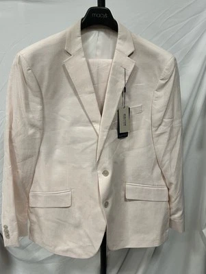 Reaction Kenneth Cole Cork Two Piece Suit - Pink- 46 Short 40W - Image 1 of 4