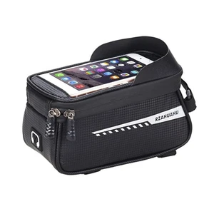 Touch Screen Cycling Top Front Tube Frame Bag 6.5 Inch Bike Phone Bag - Picture 1 of 9