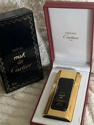 Оригинальный винтажный Must de Cartier спрей парфюм полный 50 мл 1,6 унц обе коробки Exc. - Изображение 1 из 4