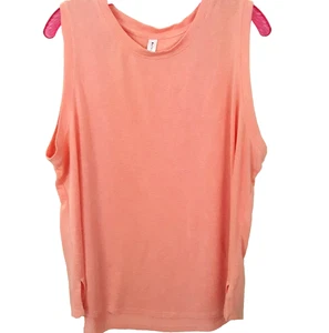 Athleta Flowy Tank Women's Size 1X Round Neck Modal Blend Coral Orange - Picture 1 of 6
