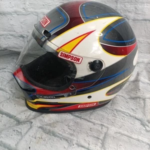 Casco de carreras Simpson Beam vintage pequeño cara completa hecho en EE. UU. Y2K mediano? - Imagen 1 de 8