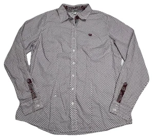 Cinch Modern Fit Shirt XL Western Geo Print Paisley Trim Long Sleeve Button - Picture 1 of 7
