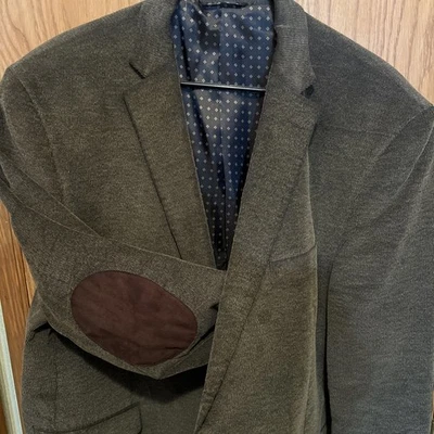 Blazer deportivo de pana marrón chocolate Chaps para hombre abrigo parche en el codo talla 48R XXL Foto 1 de 4