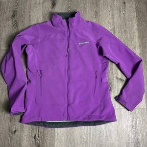 Patagonia Women’s L Adze Polartec Jacket Magenta Fleece Lined Green Zip - Picture 1 of 16