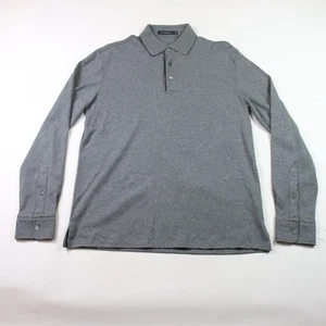 Nueva Camisa Polo Ermenegildo Zegna Para Hombre Grande 52 Gris Manga Larga Algodón - Imagen 1 de 11