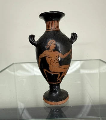 Vintage Miniature Ancient Greek Style Pottery Vase, Souvenir - Image 1 of 4