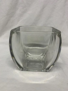 Kerzenhalter schwer massiv Klarglas 4,5" hoch - Bild 1 von 3