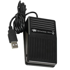 USB Single Foot Switch Pedal Control Pre-Program Key Mouse For Keyboard PC Game - Photo 1/9
