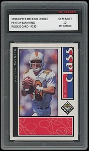Peyton Manning 1998 Upper Deck UD Choice #193 Colts Rookie Card RC 1st Graded 10 - Picture 1 of 1