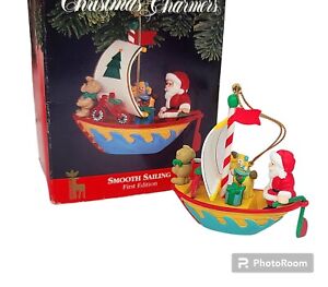 Vintage Santa's Best Smooth Segeln 1. Auflage Weihnachtsschmuck Segelboot Spielzeug