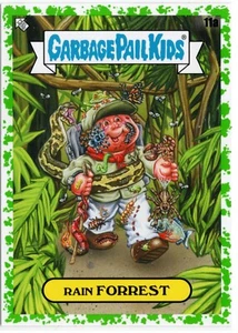 Garbage Pail Kids Go On Vacation 11a RAIN FORREST Booger Green Parallel Topps - Picture 1 of 2