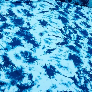 Spandex Fabric Blue Tie Dye Print 4 way Stretch 60"wide by the yard for Swimwear - Picture 1 of 5