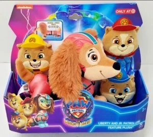LIBERTY Paw Patrol and Jr Patrollers Tot Mini Nano Feature Pom Plush Toy Set NEW - Picture 1 of 1