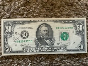 1981 $50 Federal Reserve Note #H 02291370 B - Picture 1 of 2