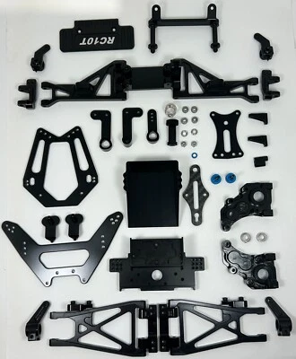Dhawk CNC RC10T Aluminum Conversion Kit Black For Team Associated RC10T - Image 1 of 4