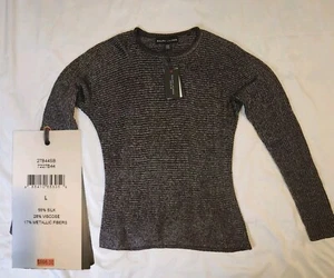 Maglione Ralph Lauren Black Label donna grande seta metallizzata Ralph Lauren denim - Foto 1 di 13