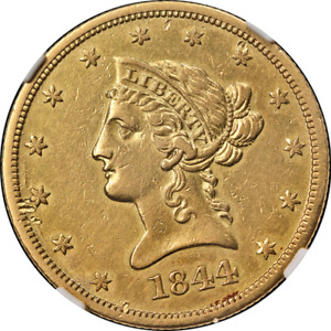 1844-O Liberty Gold $10 NGC AU Details Decent Eye Appeal Nice Strike