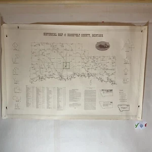 Historical Map Of Roosevelt County, Montana 35x23 1988 - Picture 1 of 10