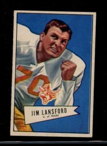 1952 Bowman Small #144 Jim Lansford RC Texas Tiny Wrinkle VG-EX+ LOOK! SL - Foto 1 di 2