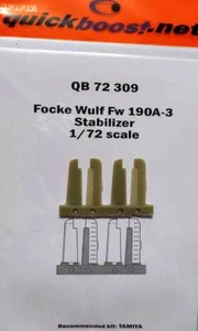 Quickboost Focke Wulf FW 190A-3 Stabilizer Ruder für Tamiya - 1:72 kit NEU OVP