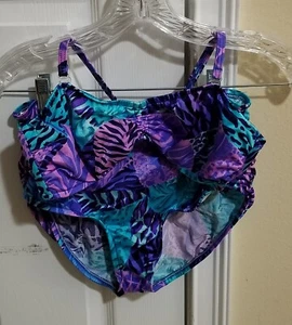 Vintage Jantzen Women's 2-Piece Floral Patterned Bikini Size 14 made in Canada - Picture 1 of 18