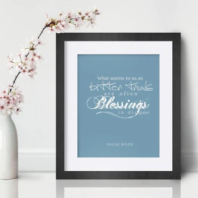 MY VINYL STORY Oscar Wilde Inspirational Wall Art Print Motivational Quote Poster Decor Gift