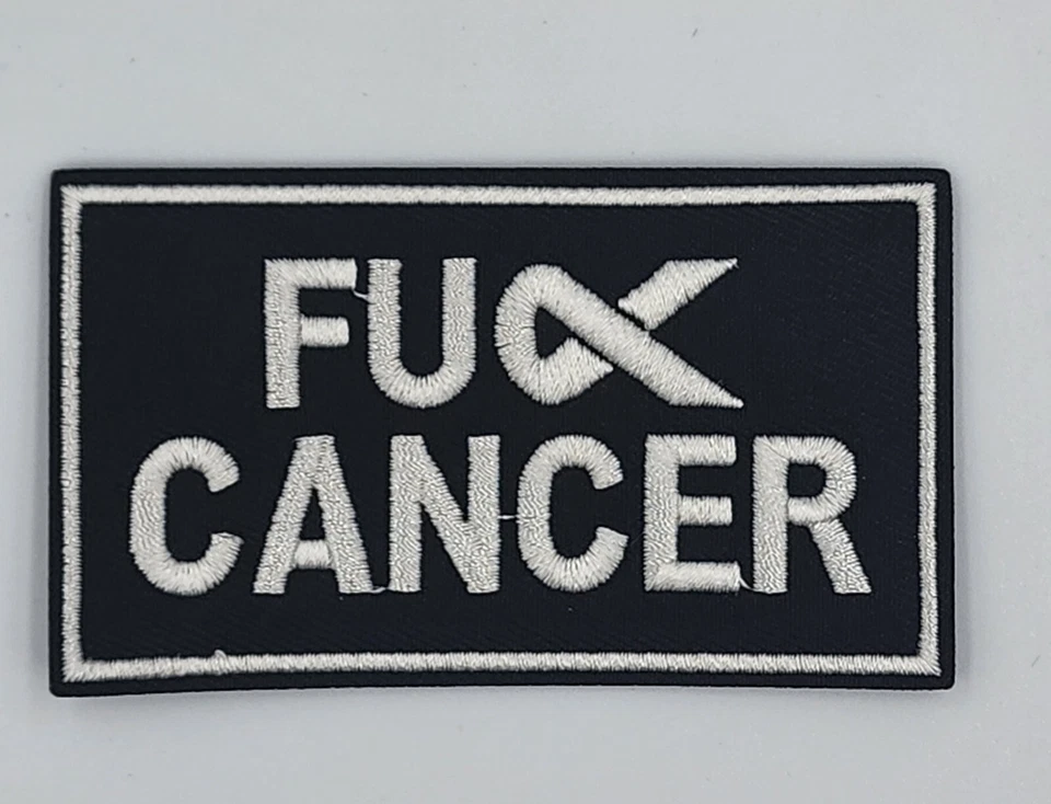 F#ck Cancer Patch Harley Davidson Biker Vest Patches Badge Iron Sew On - image 1 of 3