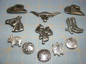 11 Southwestern Themed Button Covers Cowboy Native Horse Etc - Picture 1 of 6