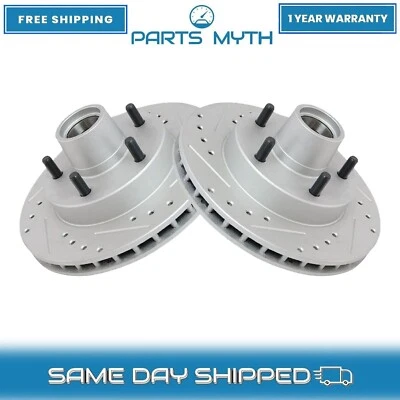 Nuevo par recubierto de rotor de freno delantero perforado y ranurado para Chevy GMC 1982-1995 Foto 1 de 4