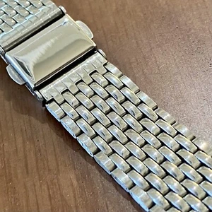 "Brazalete de cuentas de arroz de 18 mm de plata con extremos rectos - esmalte alto - hasta 8""" - Imagen 1 de 20