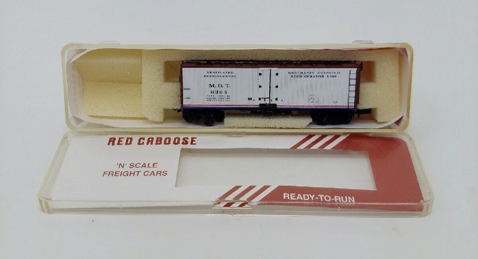 N Scale Red Caboose RN-18206-6 MDT Merchants Despatch Wood Ice Reefer #6364 - Image 1 of 4
