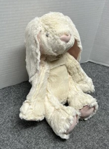 Pier One Imports Cream & Pink Bunny 12" Plush Stuffed Animal Exposed Seams - Picture 1 of 6