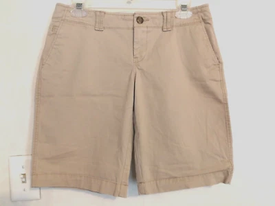 Pantalones Cortos Old Navy Para Mujer 4 Marrón Tiro Bajo Bermudas Chino Caqui Bolsillo Informal Senderismo Foto 1 de 3