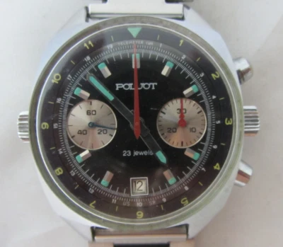 CRONOGRAFO SOVIETICO POLJOT STURMANSKIE MOVIMENTO 3133 PERFETTAMENTE FUNZIONANTE - Immagine 1 di 4