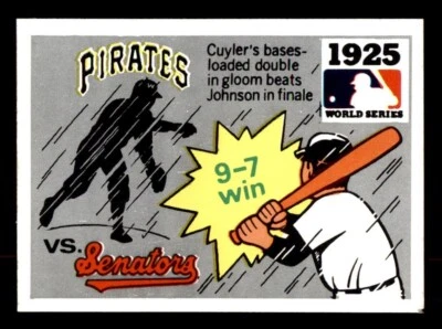 1971 Fleer World Series Baseball #23 1925 Pirates vs. Senators VG/EX - Image 1 of 2