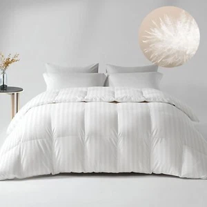 Down Fiber Feather Comforter Queen Size - All Season Hotel Duvet Insert, Medi... - Picture 1 of 10