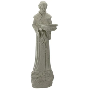 Northlight St. Francis of Assisi Speckle Gray Bird Feeder Outdoor Garden Statue - Picture 1 of 5