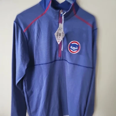 Антигуа мужской свитер поло размер большой, Chicago Cubs, синий с ярлыками - Изображение 1 из 4