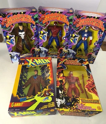 Lot (5) Vintage Toy Biz 10" Figures Marvel Comics w/ SPIDERMAN  PUNISHER ++ - Image 1 of 4