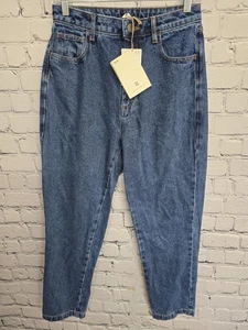 Lucy & Yak Dana Jeans Womens 26x28 High Waisted Mom Tapered Fit Organic NEW - Picture 1 of 13