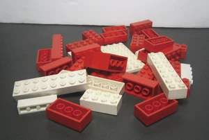 Small Lot - Assorted Lego Bricks, Vintage, 1960s - 1970s, Red, White, Bundle a_4 - Picture 1 of 11