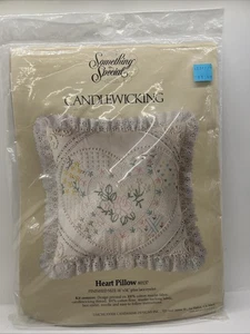 Something Special Heart Pillow Candlewicking Kit 14"x14" Country Core 1983 NOS - Picture 1 of 11