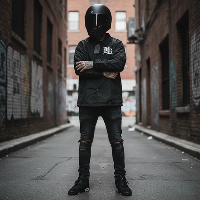 *HEADRUSH* (Negro) ~Headrush Savages~ Chaquetas cortavientos forradas (Botón arriba) Foto 1 de 4