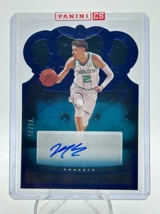 Balón Panini Crown Royale LaMelo 2021 azul holograma novato automático #70/75 #RCA-BAL RC - Imagen 1 de 3